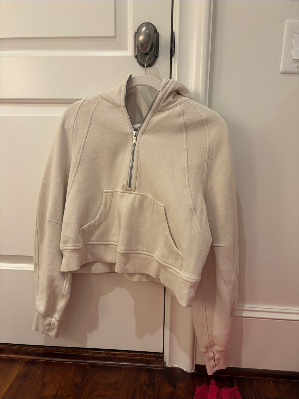 Lululemon Scuba Half Zip in Cream/Khaki